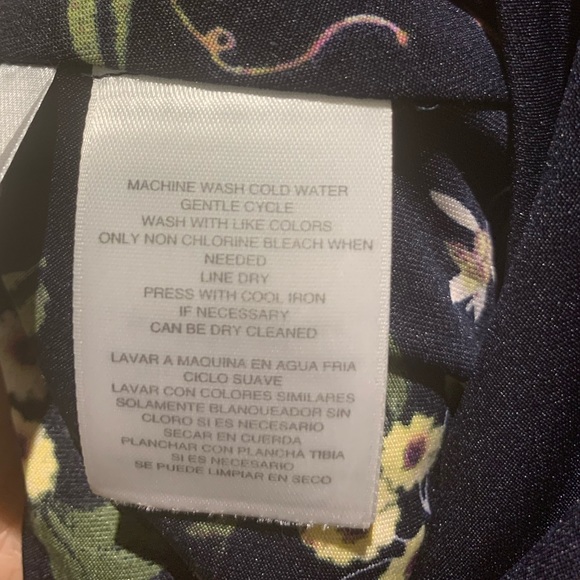 Rachel Roy Navy Blue Floral Dress 2X - Picture 8 of 8